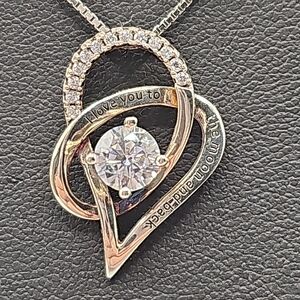 ALOV 925 SILVER HEART Pendant Necklace